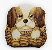 Подушка игрушка "Собака в лукошке"