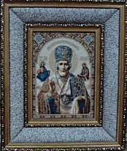 Икона в мягкой раме "Николай Мерликийский"